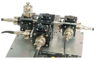 Fiber Port Cluster 1 to 4 for Fiber Collimators With Integrated Tilt Adjustment